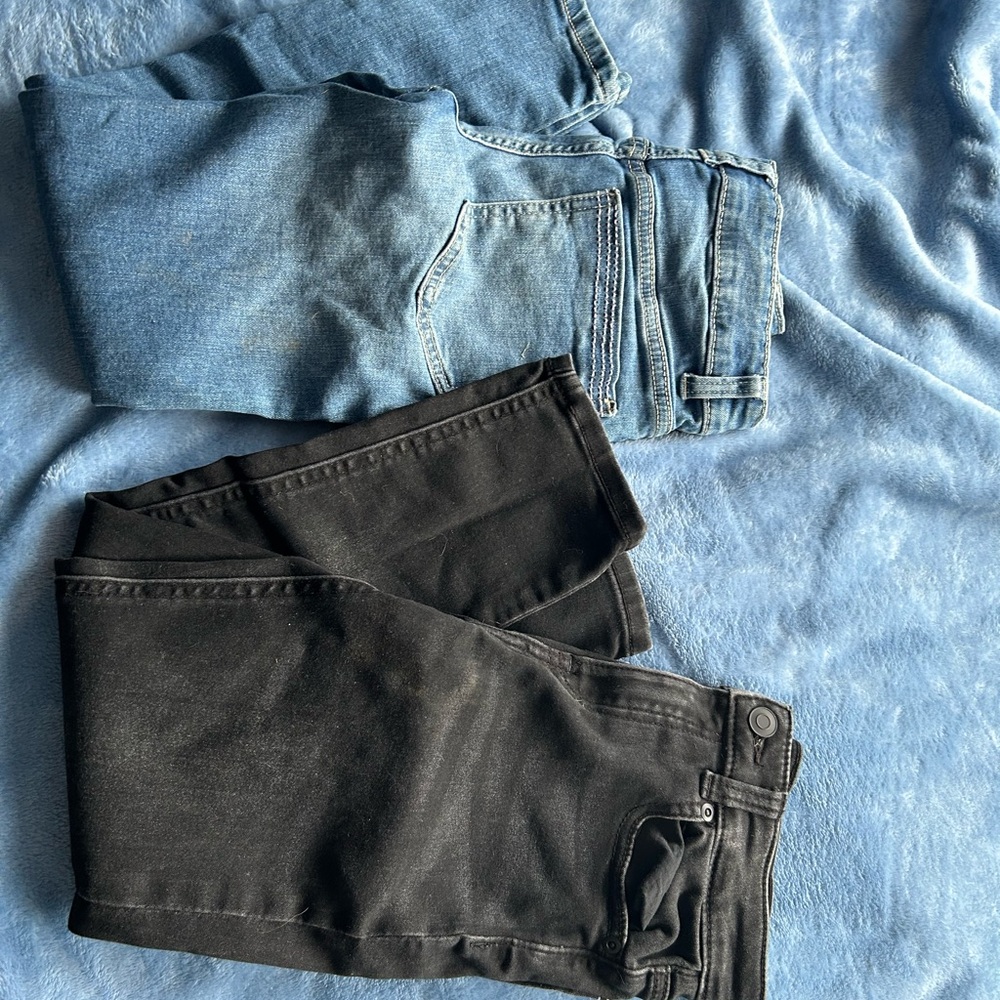 Kids Denim Jeans Duo - Light Blue and Black